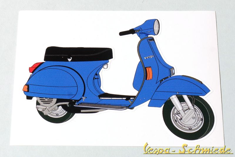 Preview: Aufkleber "Vespa PX" - Dunkel-Blau