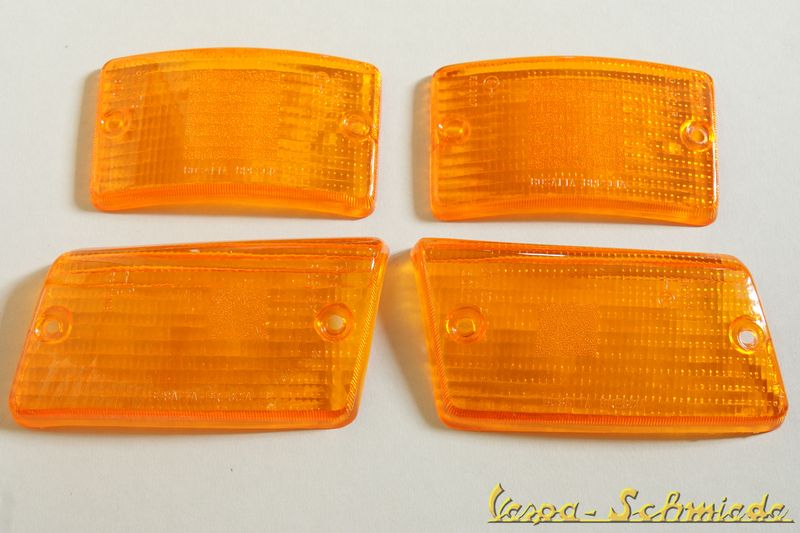 SET Original PIAGGIO Blinkergläser - Gelb - Hinten & Vorne - PK XL / XL2