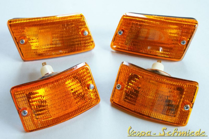 SET Original PIAGGIO Blinker komplett - Gelb - Hinten & Vorne - PK XL / XL2