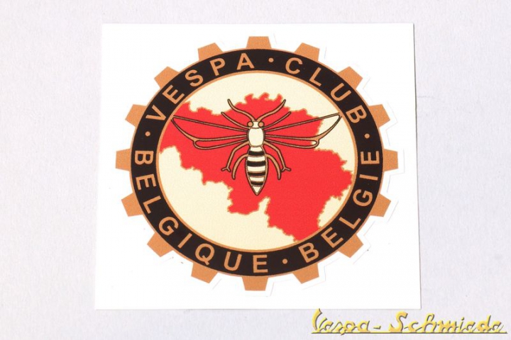 Aufkleber "Vespa Club Belgique Belgie" - Alte Version