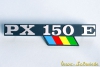 Schriftzug Seitenhaube "PX150E Arcobaleno"